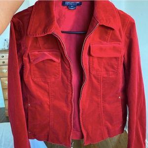 Vintage red velvet jacket